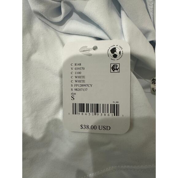 S Free People Intimately White Still Here Halter Crop Top NWT - Picture 6 of 6